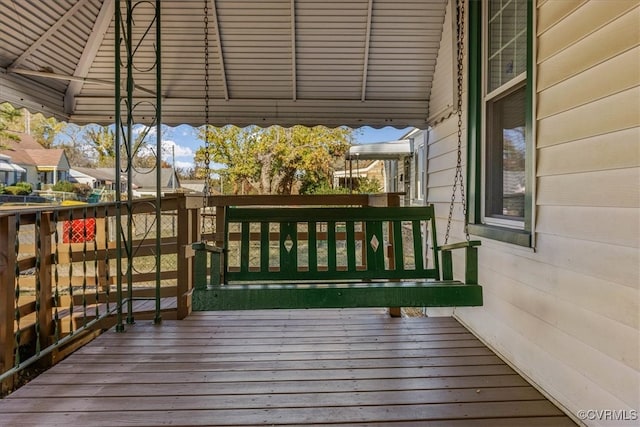 view of wooden deck