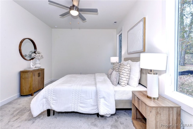 3557 Odi St, West Point, VA 23181 - carpeted bedroom featuring ceiling fan and baseboards