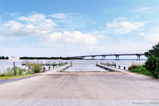 3557 Odi St, West Point, VA 23181 - dock with a boat ramp and a water view