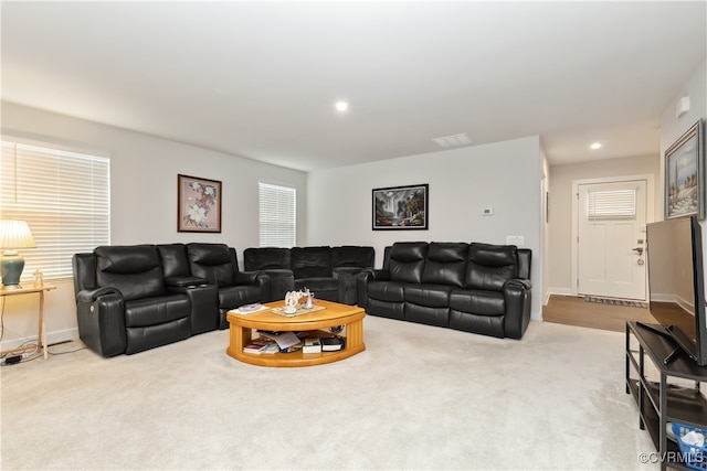 view of carpeted living room