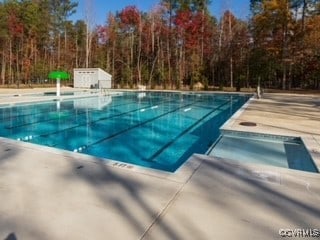 view of pool with a patio