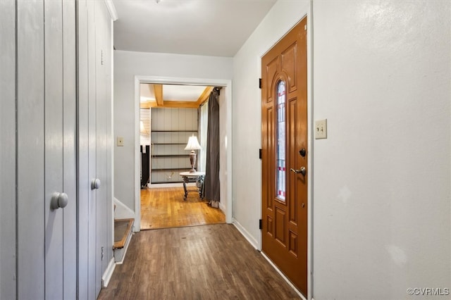 interior space featuring dark hardwood / wood-style floors