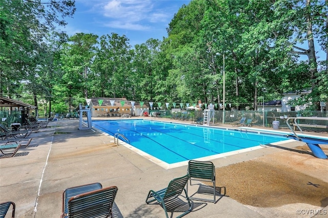 view of pool with a patio area