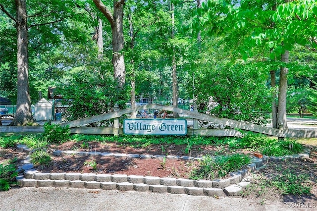 view of community sign