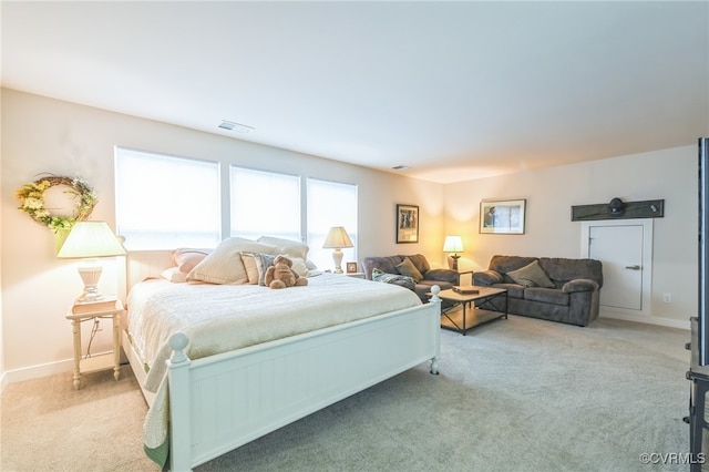 view of carpeted bedroom