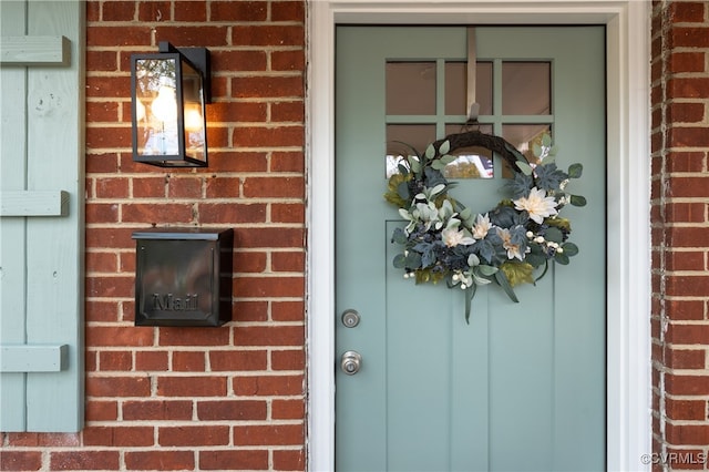 view of doorway to property