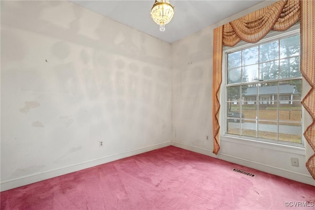 view of carpeted spare room