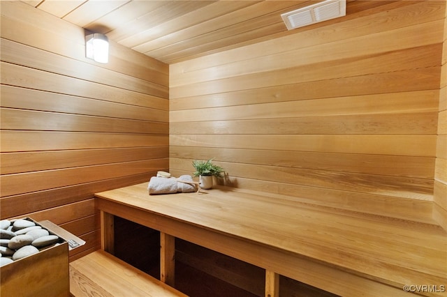 view of sauna / steam room with hardwood / wood-style flooring