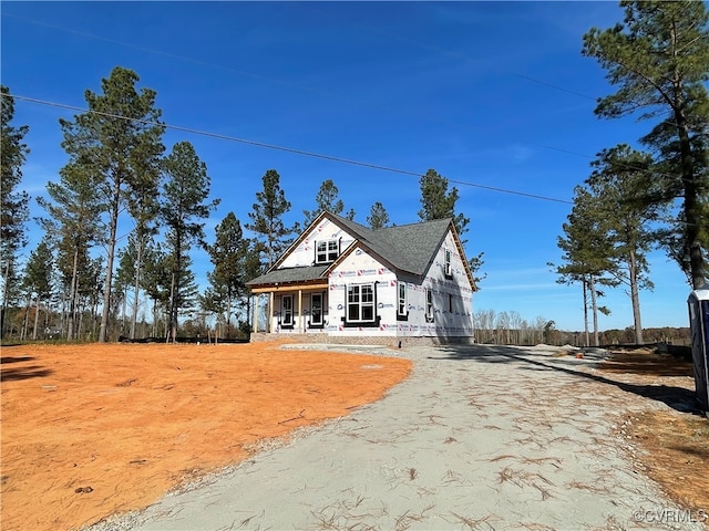 view of front of house featuring covered porch