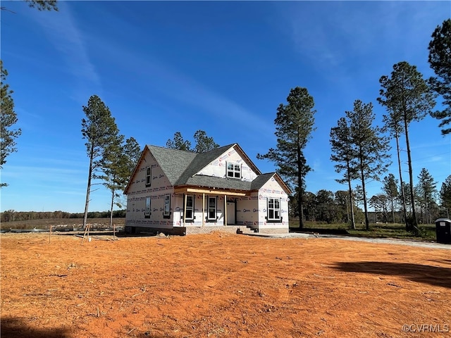 view of front of property with a porch