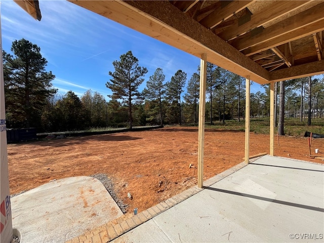 view of yard with a patio area