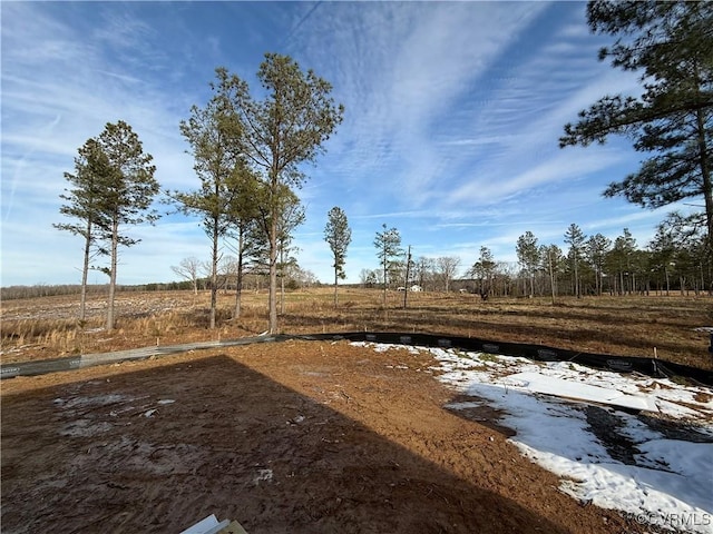 view of yard featuring a rural view