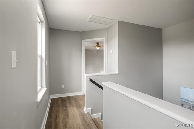 hallway featuring hardwood / wood-style flooring