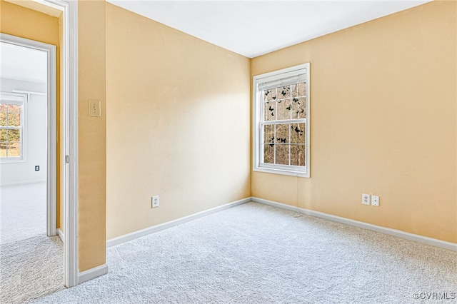 view of carpeted spare room