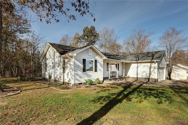 view of front of home with a front yard