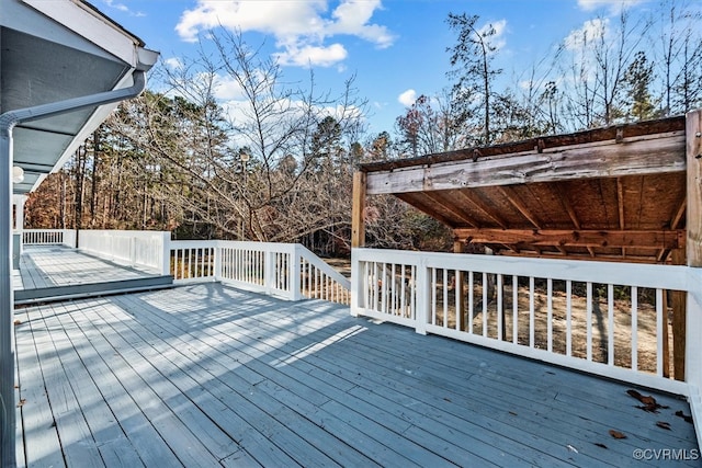 view of wooden deck