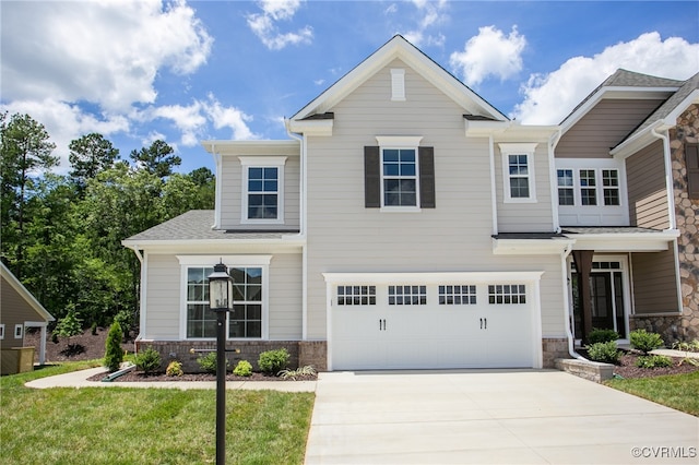 9445 Tesserae Way, Richmond, VA 23238 - view of front of house with a front lawn and a garage