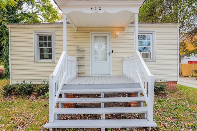 view of doorway to property