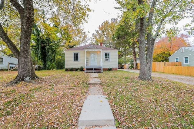 view of bungalow-style home