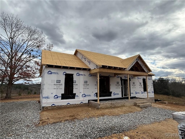 view of property under construction