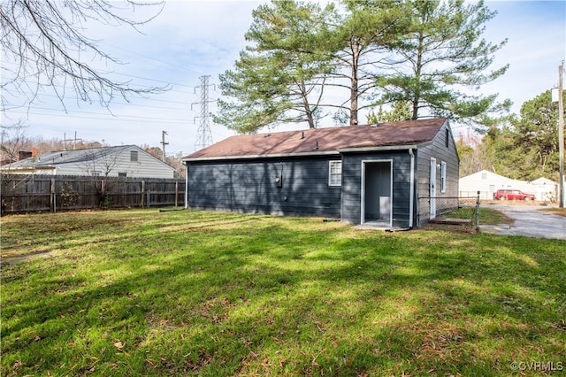 exterior space with a yard