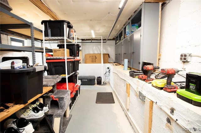 view of storage room