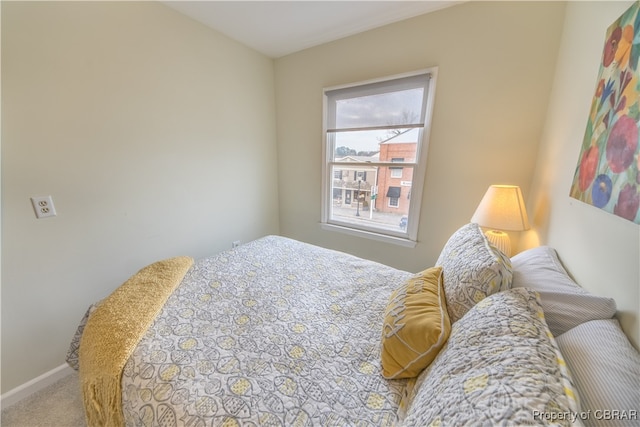 bedroom featuring carpet