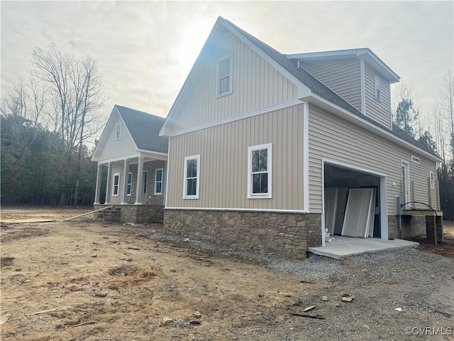 exterior space featuring covered porch