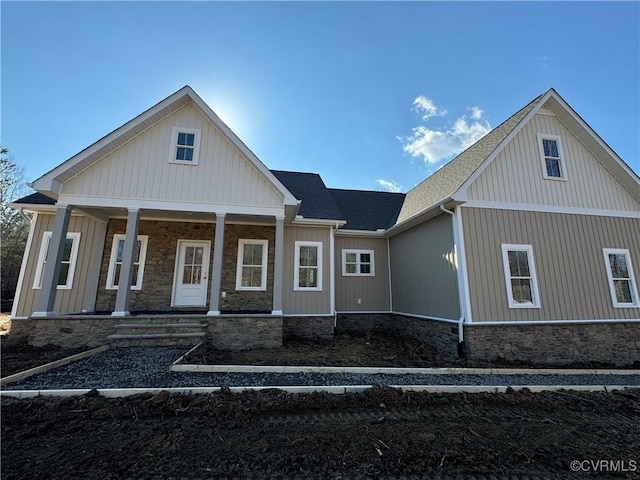 view of front of property with a porch