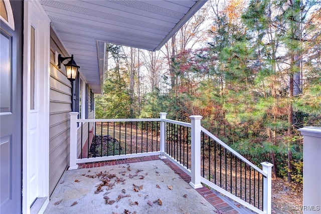 view of patio / terrace featuring covered porch