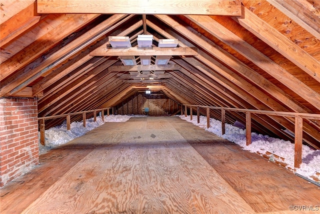 view of attic