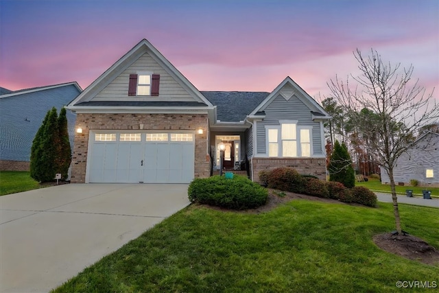 craftsman inspired home with a yard