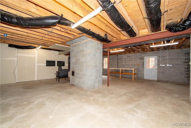 view of basement