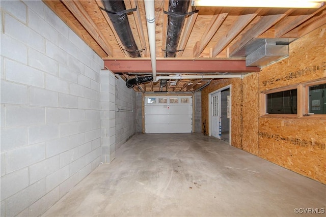 view of basement