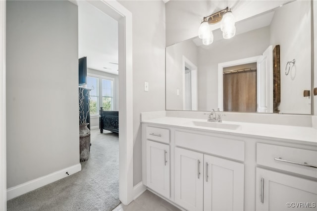 bathroom with vanity