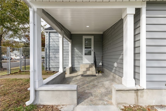 view of doorway to property