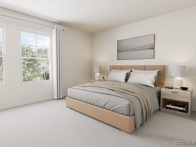 bedroom featuring carpet flooring