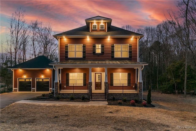 TBD3 Rocky Ford Rd, Beaverdam, VA 23015 - view of front of property featuring an attached garage, covered porch, and driveway