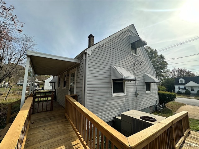 exterior space with a wooden deck