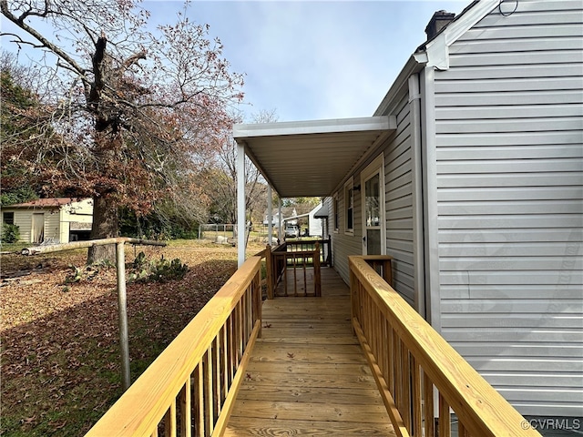 view of wooden deck