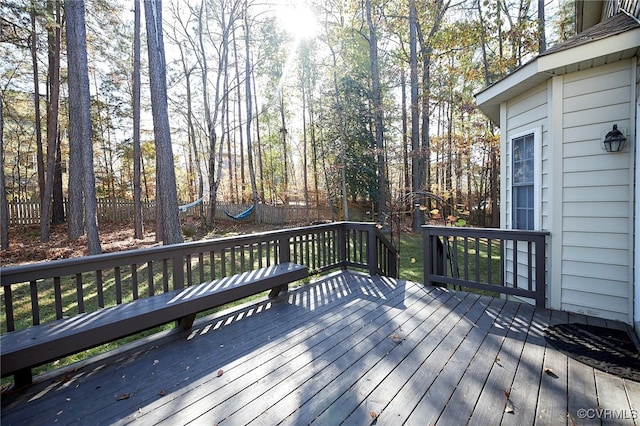 view of wooden deck