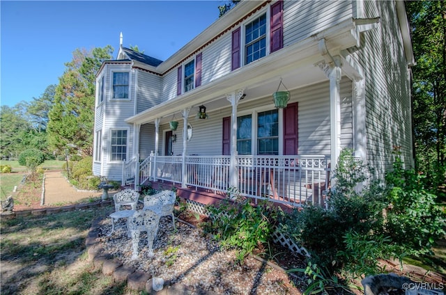 view of front of home with a porch