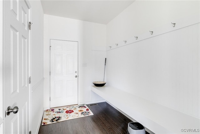 mudroom featuring hardwood / wood-style floors