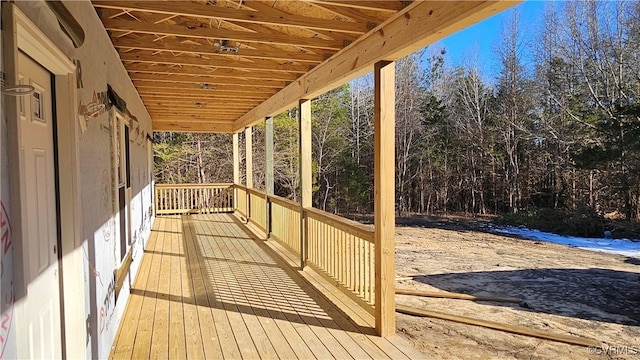 view of wooden terrace