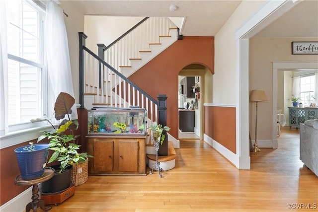 entryway featuring light hardwood / wood-style floors