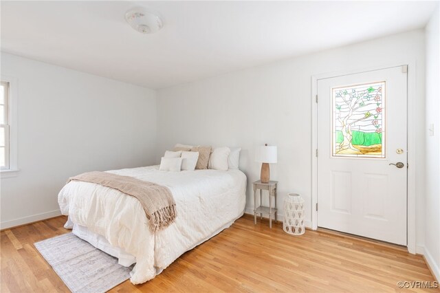 bedroom featuring hardwood / wood-style floors