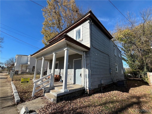 view of front of home with a porch