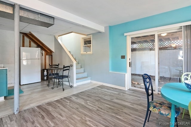 interior space featuring light hardwood / wood-style flooring