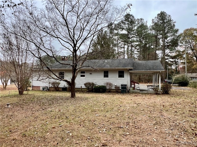 view of rear view of property