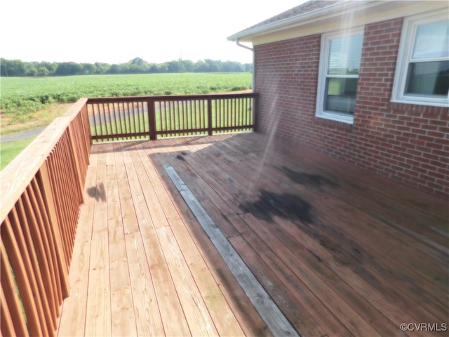 deck with a rural view